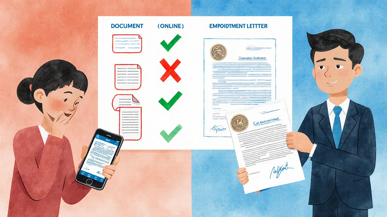 Сравнение: неправильная онлайн-выписка и правильная бумажная с печатью.