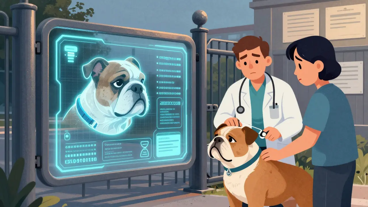 Цифровой профиль питомца на экране у российской границы в 2025 году.