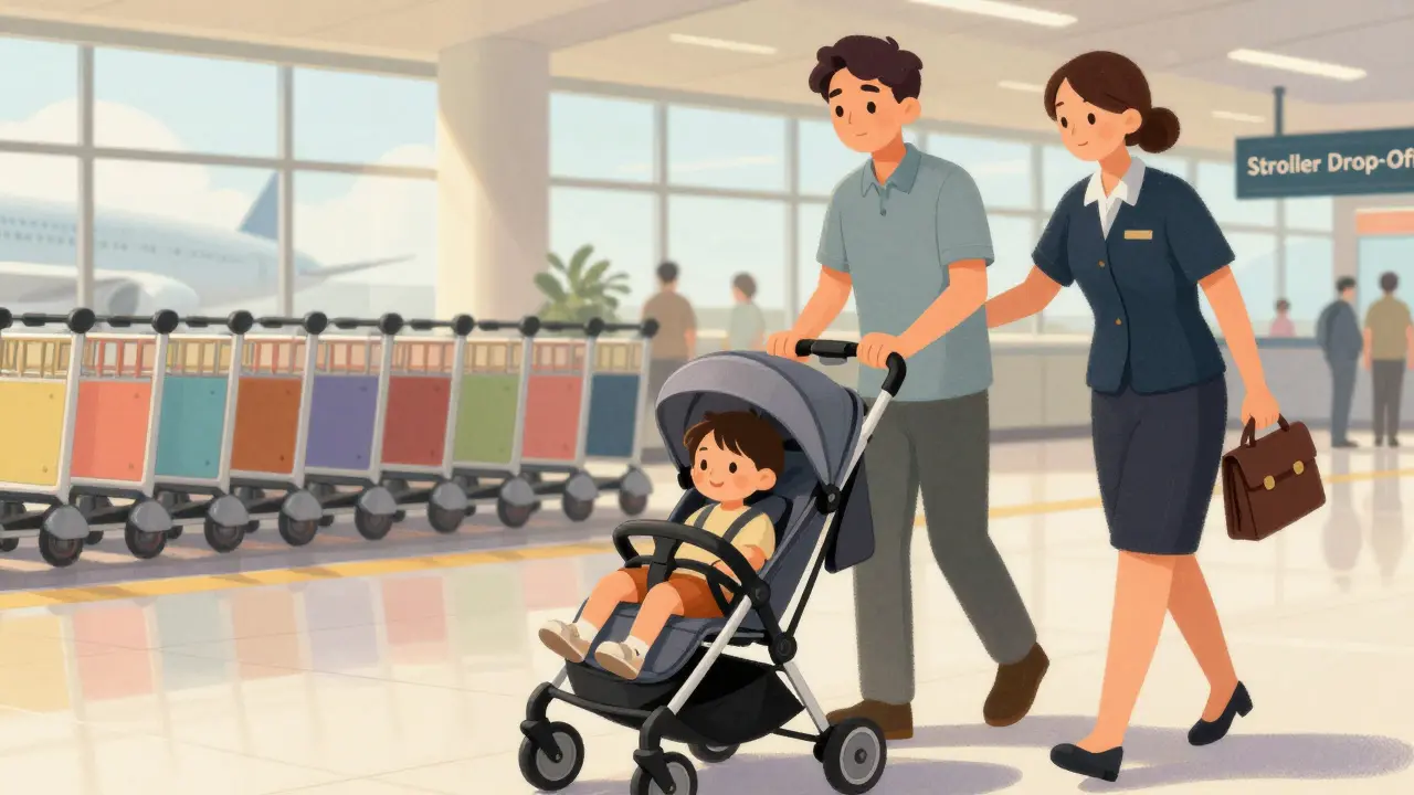 Детская коляска и самокат в самолёте: правила провоза в 2026 году