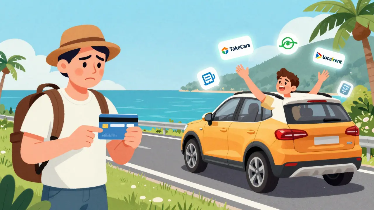 Сравнение старого препятствия с новым решением: блокированная карта и свободная поездка по побережью.