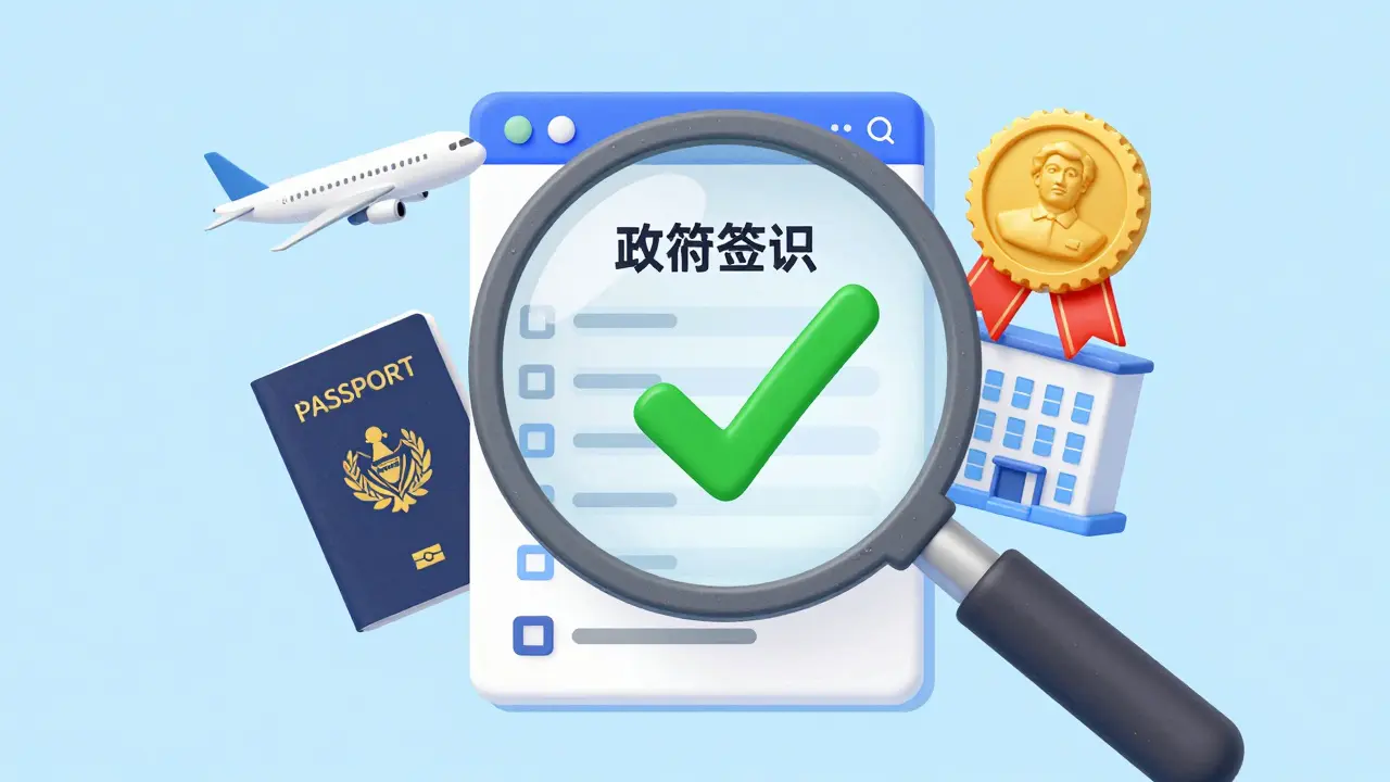 Лупа над реестром туроператоров с зеленой галочкой подтверждения